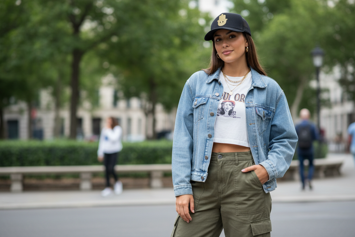 Girl wearing Golden Guardian hat
